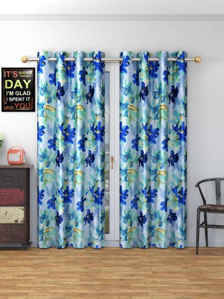 DTODEXPRESS 152.4 cm (5 ft) Polyester Semi Transparent Window Curtain (Pack Of 2)