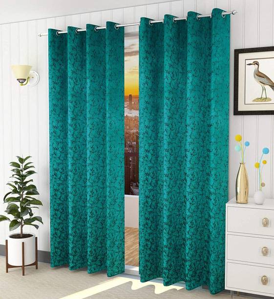 ZYFOX HOME 152 cm (5 ft) Polyester Blackout Window Curtain (Pack Of 2)