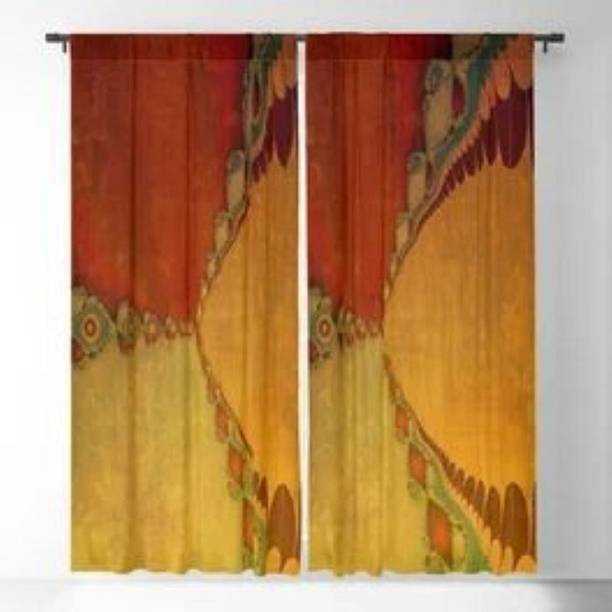 RD 274 cm (9 ft) Polyester Room Darkening Long Door Curtain (Pack Of 2)
