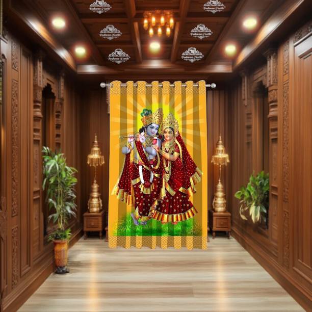 FOOFARAW TEXTILE 213 cm (7 ft) Door Polyester Room Darkening Curtain Single Curtain