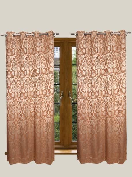 Home-The best is for you 270 cm (9 ft) Long Door Jacquard Room Darkening Curtain (Pack Of 2)