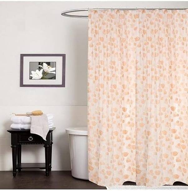PRIMAH 182.9 cm (6 ft) Shower PVC Semi Transparent Curtain Single Curtain
