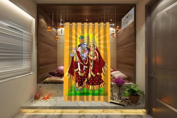 FOOFARAW TEXTILE 274 cm (9 ft) Long Door Polyester Room Darkening Curtain Single Curtain