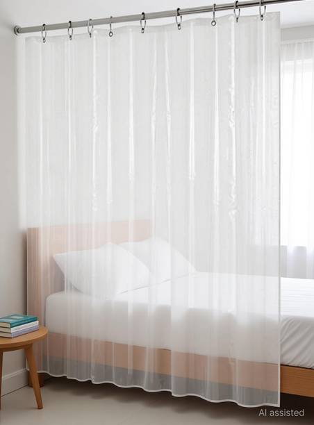 GURU-ISHMA 213 cm (7 ft) Door PVC Transparent Curtain Single Curtain