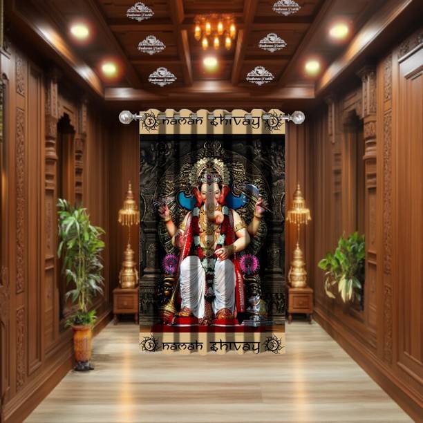 FOOFARAW TEXTILE 213 cm (7 ft) Door Polyester Room Darkening Curtain Single Curtain