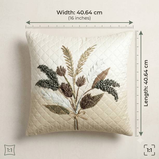Shiva Texter Velvet, Polycotton, Cotton Cushions Cover