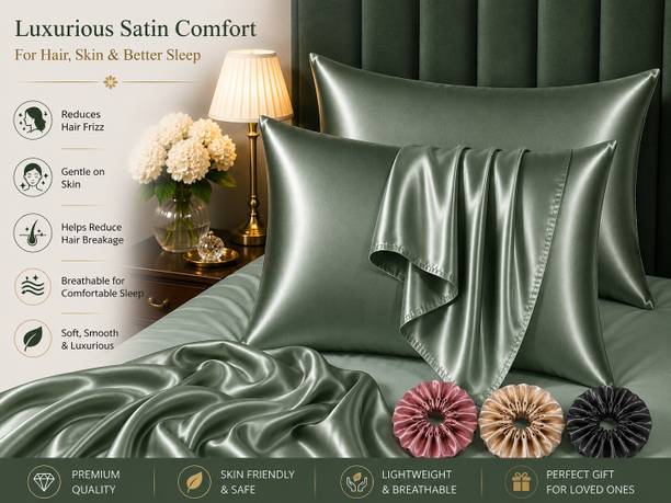 D R FAB TEX Satin Pillows Cover