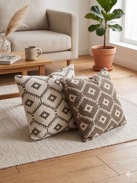 Braids Cotton, Polycotton Cushions Cover