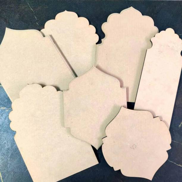 Haoser Wooden Pack of 7 Vintage Planks – Rustic Wooden Cut-outs