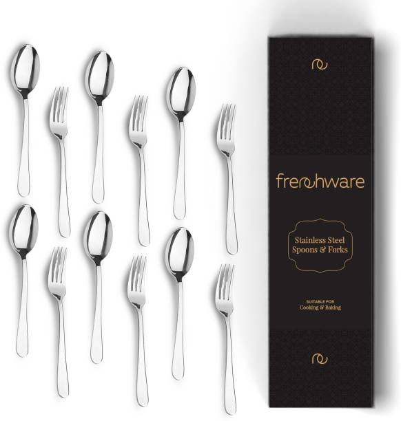Frenchware 6-Spoon 6-Forks Steel Cutlery Set