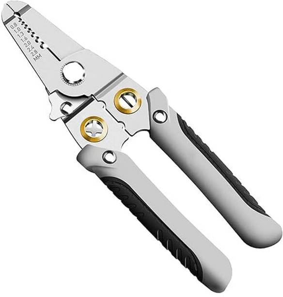 Qexle 6 IN 1-GS Compact Wire Stripper, Cutter & Crimping Tool – Multi-Functional Hand Tool Wire Cutter