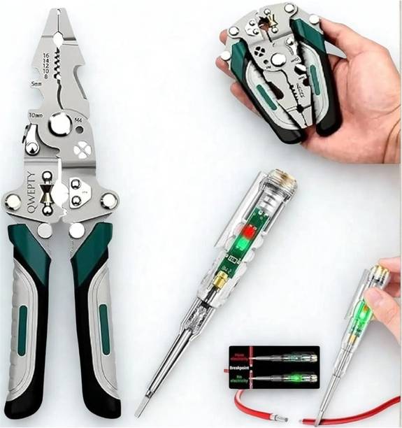 FINNEST MWSTEST-073 Multifunction Wire Stripper Crimper Cutter Plier with Voltage Tester FT73 Wire Cutter