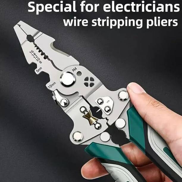 एरथ All in 1 Multifunction Stripper001 All in 1 Multifunction Stainless Steel Wire Stripper/Wire Crimping Tool वायर कटर