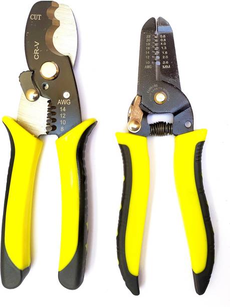 Inditrust new 7inch Multi Pliers Wire Stripper Electrician Wire Cutter Plier Crimping Nipper Hand Tools With Wire Stripper Wire Cutter (Pack of 2) Wire Cutter