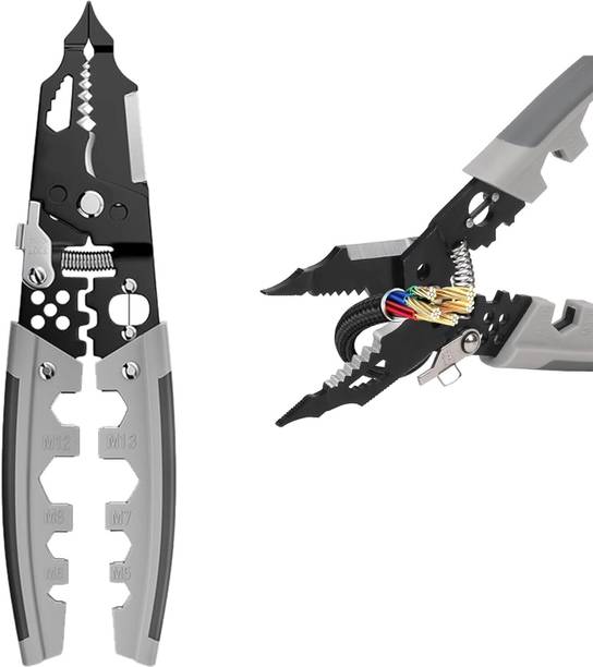 WUDEE Multi-Purpose Wire Stripper, High Performance Cable Stripper and Crimping Tool Groove Plier