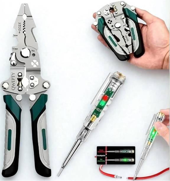 FINNEST MWSTEST-097 Multifunction Wire Stripper Crimper Cutter Plier with Voltage Tester FT97 Wire Cutter