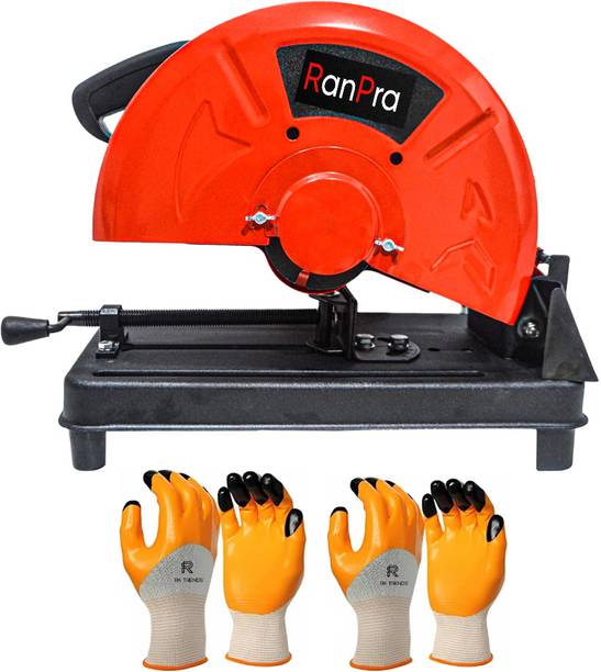 RanPra 14 INCH CUTTER MACHINE /PIPE CUTTER /CHOPSAW HEAVY DUTY WITH 2PAIR SAFETY GLOVES Chop Saw