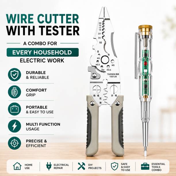 ambdded 9 in 1 Wire stripper and Cutte PowerStrip Pro Wire Stripping and Crimping Tool Wire Cutter
