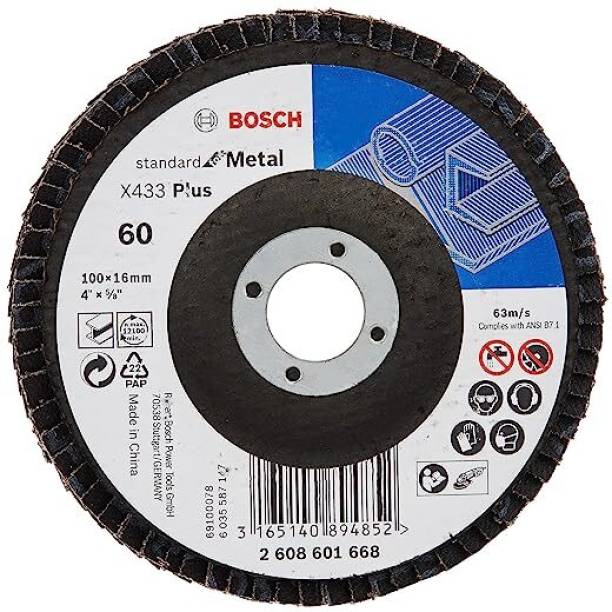 BOSCH 2608619334 Bosch 100mm x 433 Flap Disc - 60G (Pack of 11) Metal Cutter