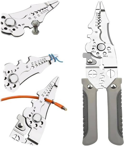 Inditrust Multifunction Stainless Steel Wire Stripper/Wire Crimping Tool, Wire Cutter, Wire Crimper, Cable Stripper, Wiring Tools and Multi-Function Hand Tool Wire Cutter