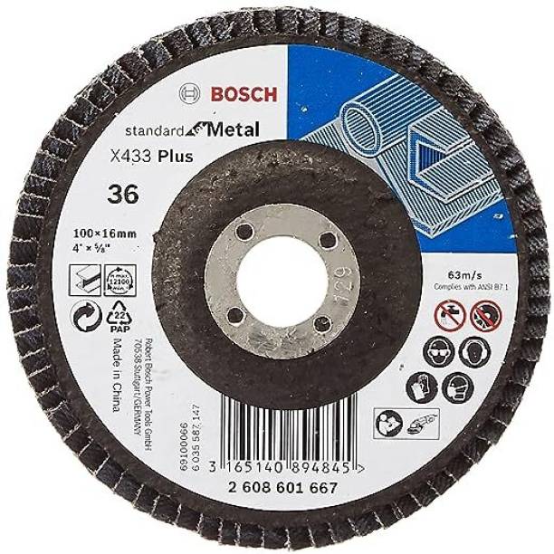 BOSCH 2608619333 Bosch 100mm x 433 Flap Disc - 36G (Pack of 11) Metal Cutter