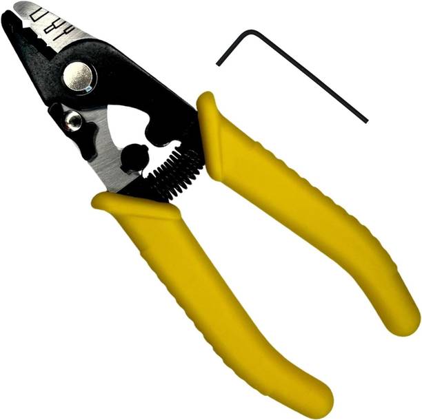 uptodateprouducts Fiber Stripper, 6' Cable Stripper with Safe Lock and Anti Slip Handle Wire Stripper, Fiber Optic Tools, High-carbon Steel Wire Cutter