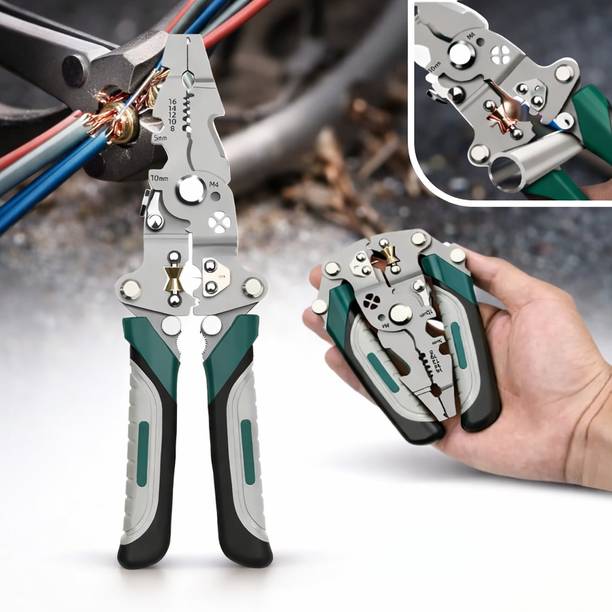 Harboan Multifunction Stainless Steel Wire Stripper/Wire Crimping Tool Wire Cutter, Wire Crimper, Cable Stripper, Wiring Tools Multi-Function Hand Tool Wire Cutter