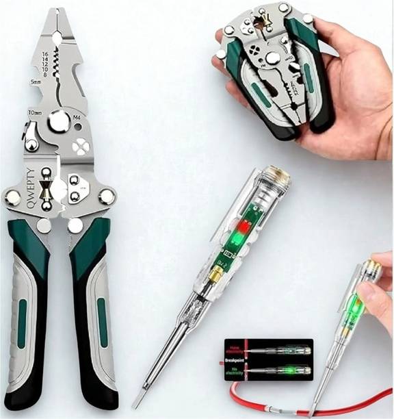 FINNEST MWSTEST-108 Multifunction Wire Stripper Crimper Cutter Plier with Voltage Tester FT108 Wire Cutter