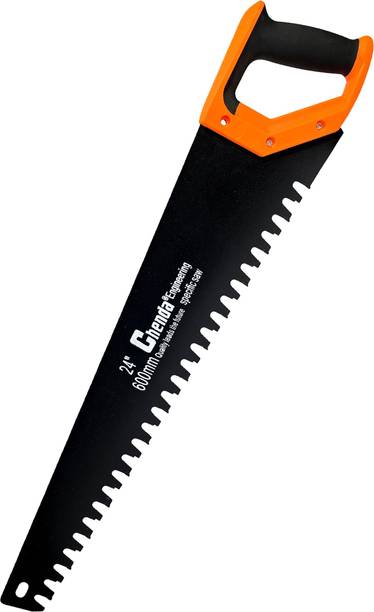 Digital Craft AAC Block Cutting Saw 24 Inch 600mm Carbide Teeth Hand Saw with Wood Handle for Aerated Concrete Siporex Bricks Cement Lightweight Block Cutting Wood Cutter