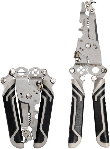 हरबों All in 1 Multifunction Stainless Steel Wire Stripper/Wire Crimping Tool Wire Cutter, Wire Crimper, Cable Stripper, Wiring Tools Multi-Function Hand Tool वायर कटर