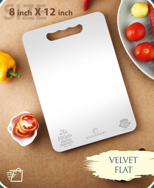 Quickmart Stainless Steel Kitchen Chopping Board Vegetable, Fruit 8 X 12 inch Small Size Stainless Steel Cutting Board