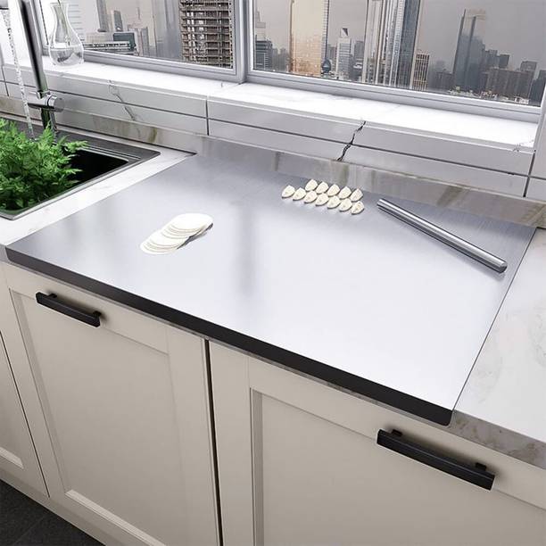 The HomeDecor Mart Chopping board with Lip Stainless Steel Cutting Board