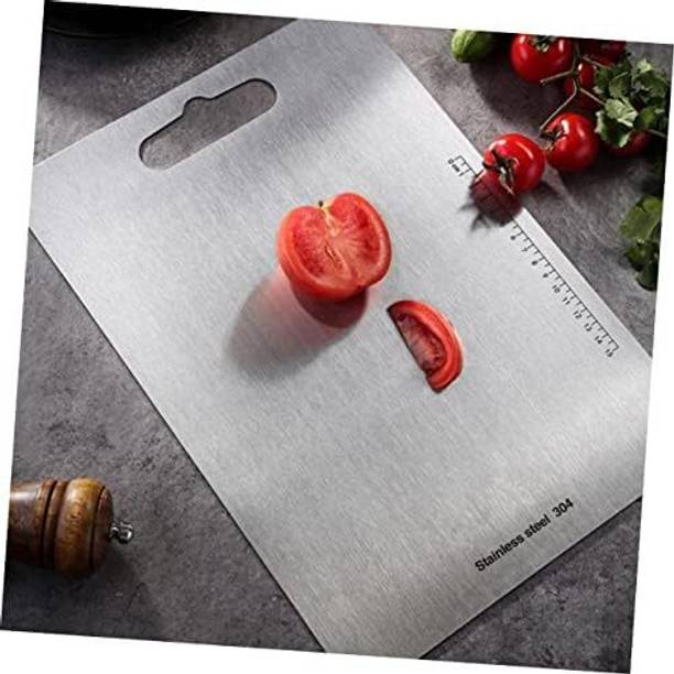Cartco Steel Cutting Board 31.5x20.5 cm - Non-Toxic,Ideal for Vegetables, Fruits, Meat, Stainless Steel Cutting Board