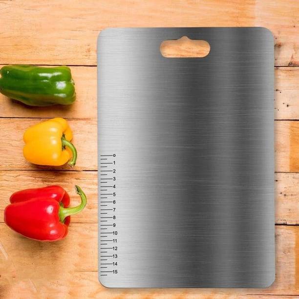 DeoDap Stainless Steel Vegetable & Fruit Cutting Board – 31x20 cm (1 Pc) Stainless Steel Cutting Board