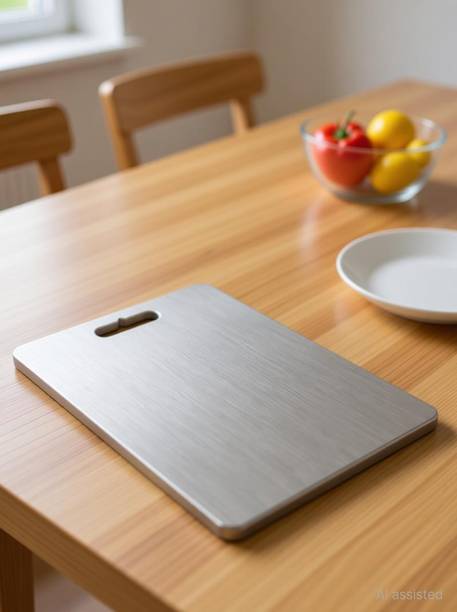 ZENOVIA Stainless Steel Chopping Board for Kitchen | Vegetable & Fruit Cutter Stainless Steel Cutting Board