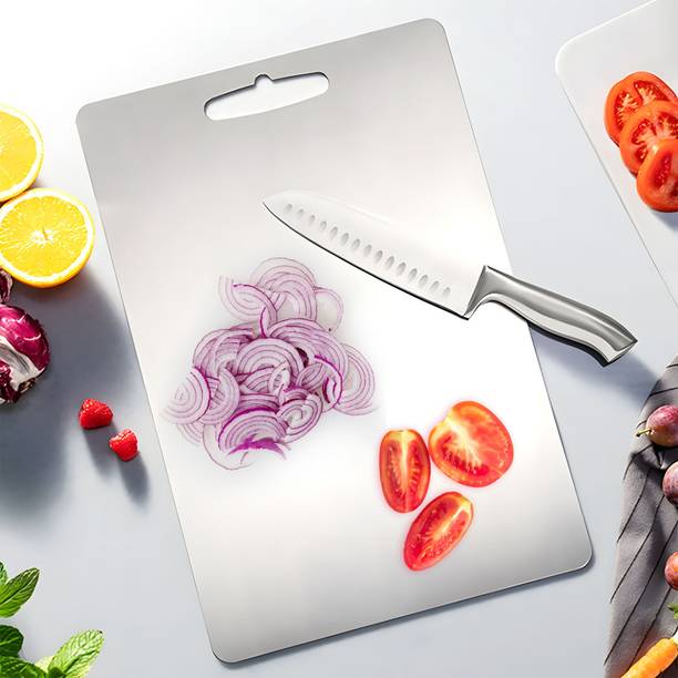 NORVIUM Stainless steel Chopping for Kitchen Fruit Cutter, Stainless Steel Cutting Board Stainless Steel Cutting Board