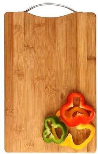 HOMNIX Bamboo Wooden Chopping Board with Metal Handle for Kitchen Vegetable Fruit Bamboo Cutting Board