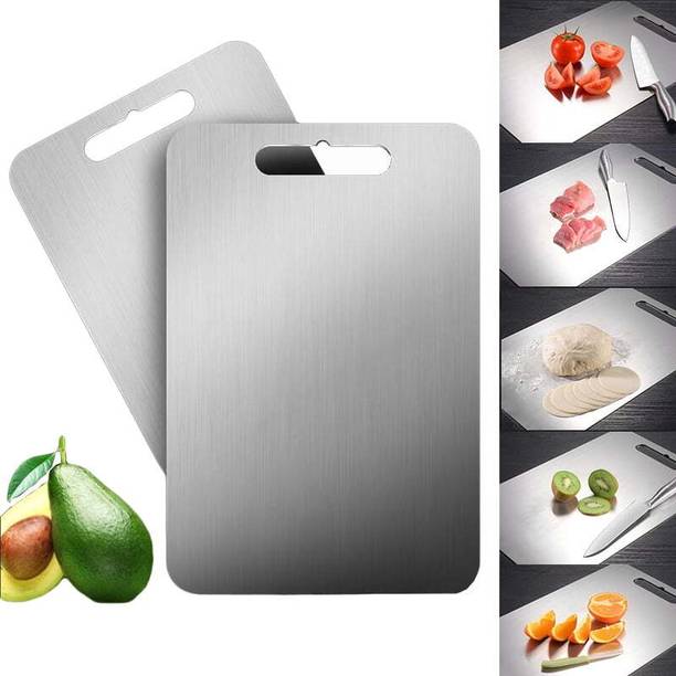 Fancy Stainless Steel Chopping Board Heavy-Duty Metal Chopping Board (31 X 21 CM) Stainless Steel Cutting Board