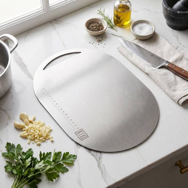 AMAR IMPEX OVAL SS CUTTING BOARD Stainless Steel Cutting Board