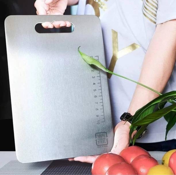 Trend Setter Heavy-Duty Stainless Steel Anti-Slip Cutting Board for Kitchen Stainless Steel Cutting Board