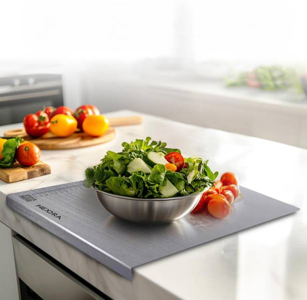 Hexora Stainless Steel Chopping Board for Kitchen Essentials - Kitchen Accessories Stainless Steel Cutting Board