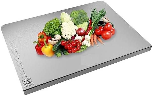 KITCHOOK large Counter Top Chopping |Unbreakable,Easy to Clean (41x31cm) Stainless Steel Cutting Board