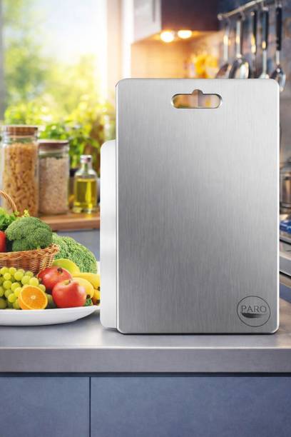 paro PARO Heavy Duty Stainless Steel Kitchen Chopping Board (31X21cmx.1cm) 0.5Kg Stainless Steel Cutting Board