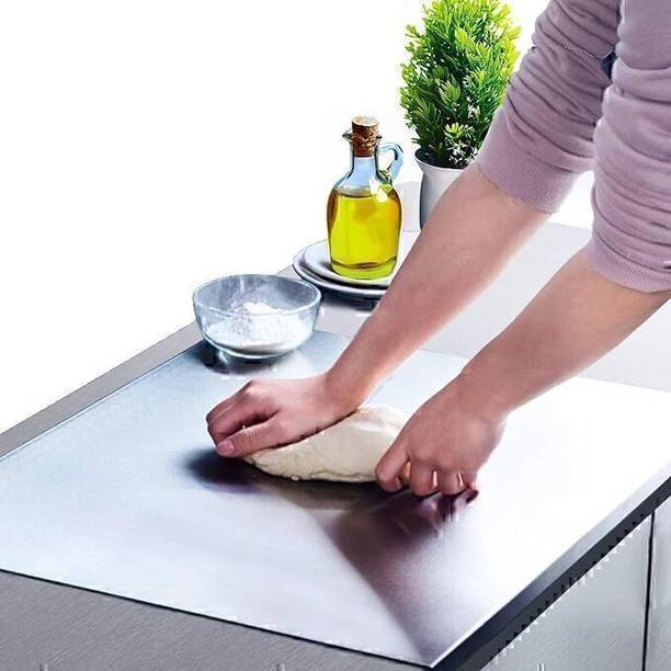 NORVIUM 35cm x 31cm Heavy Stainless Steel Chopping Board For Kitchen Use Stainless Steel Cutting Board