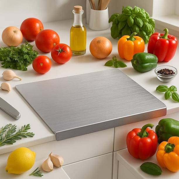 Grecy 41x31 Premium Stainless Steel Chopping Board for Kitchen Stainless Steel Cutting Board