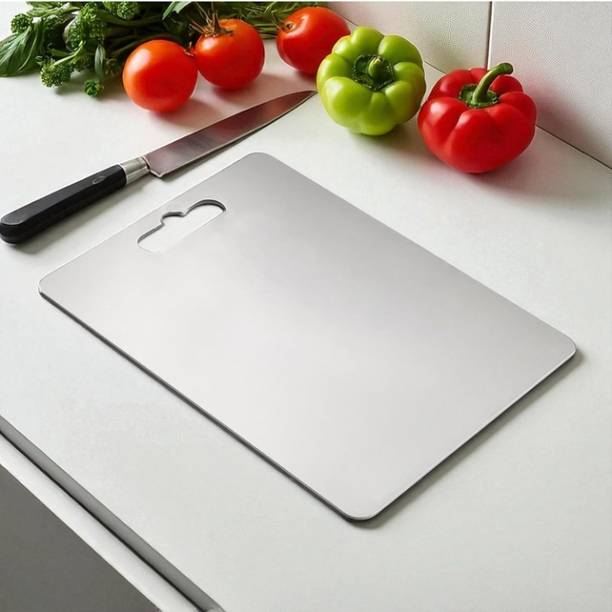 PLASTIZONE Steel Cutting Board for Kitchen Rust-Proof,Durable Cutting Board 50*31 CM Stainless Steel Cutting Board