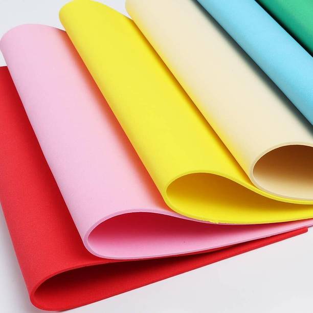 cassava Combo Pack A4 Neon Color Paper Pack of 10 Eva Foam Sheets 2 mm Pack of 10 Cutting Mat