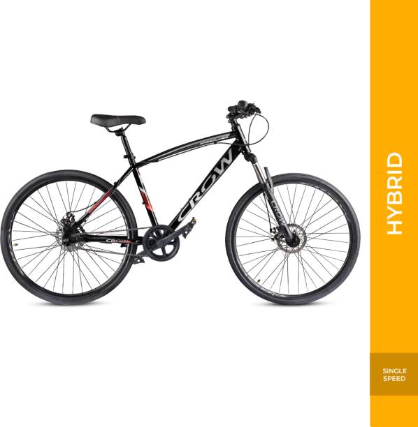 Crow SPEEDLINER SINGLE | FULLY FITTED | NON-GEARED | FRONT SUSPENSION | DUAL DISC 700C T Hybrid Cycle/City Bike