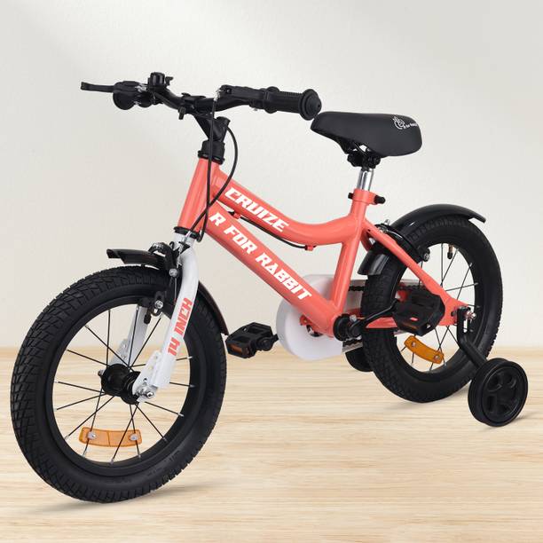 R for Rabbit Cruize Bicycle for Kids 14'' for 3-5 Years | Training Wheels| 90% Assembled 10 T