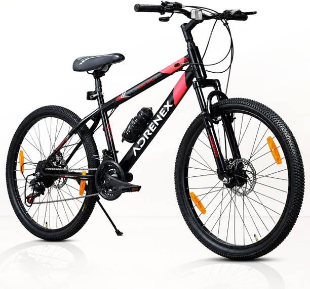 Adrenex Turbo Rider 26T 7 Speed Cycle with Dual Disc Brakes, MTB Bike for Boys & Adults 26 T (inch) Mountain Cycle